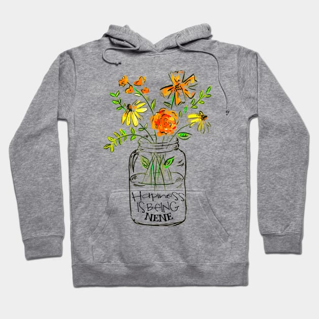 Happiness is being nene floral gift Hoodie by DoorTees